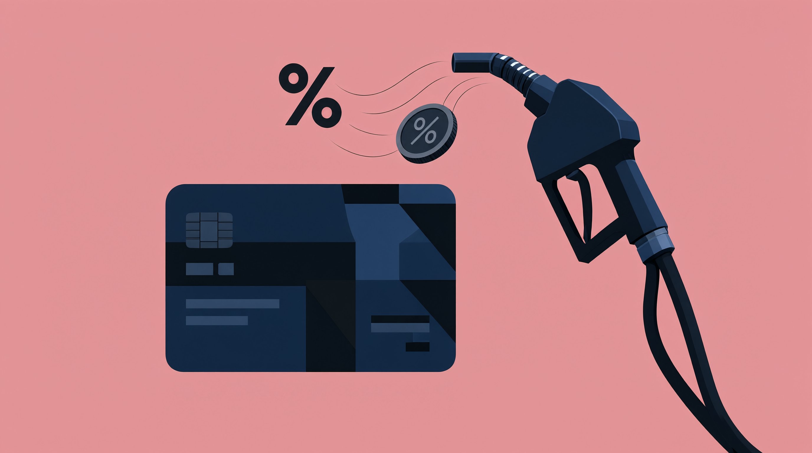 Motorista abastecendo o carro e conferindo o cashback no aplicativo do banco